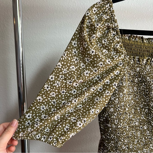 Ann Taylor Floral Smocked Bodice Maxi Dress Cottagecore Whimsy Farm Boho Style - Picture 5 of 15